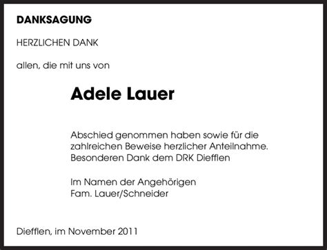 Traueranzeigen Von Adele Lauer Saarbruecker Zeitung Trauer De