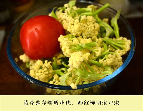 番茄菜花怎么做番茄菜花的做法营养师蓝冰滢豆果美食