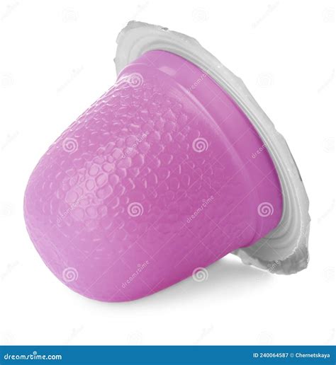 Delicious Violet Jelly Cup Isolated on White Stock Image - Image of ...