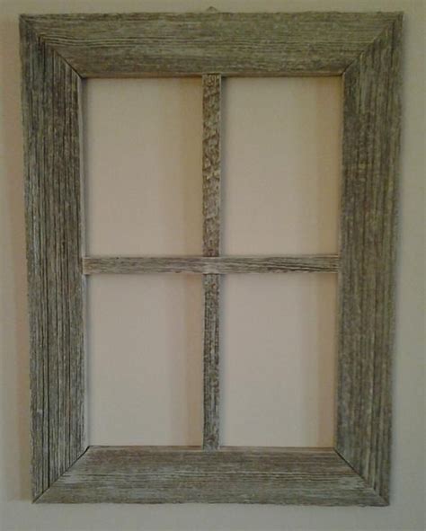 Farmhouse Style Distressed Wood Reg 4 Panel Window Etsy Wood Window