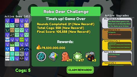 Robo Bear Challenge: Got Past Round 20 as a blue hive! (Tips in ...