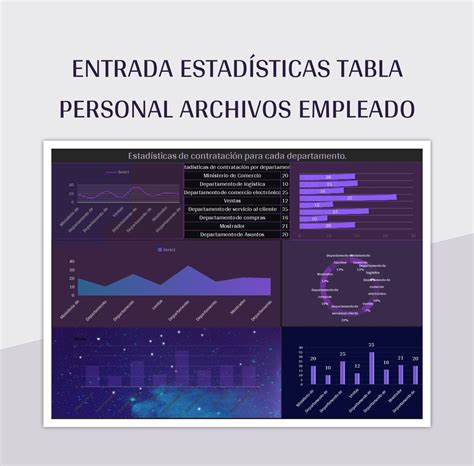 Plantilla de Excel Entrada Estadísticas Tabla Personal Archivos