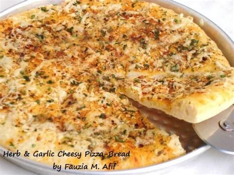 Herb Garlic Cheesy Pizza Bread Fauzias Kitchen Fun Grilled