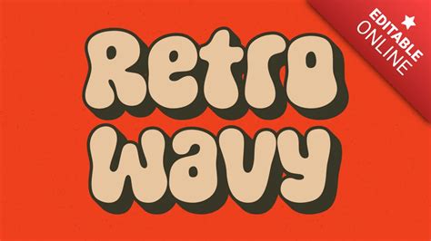 Retro Wavy Groovy Font Text Effect Generator