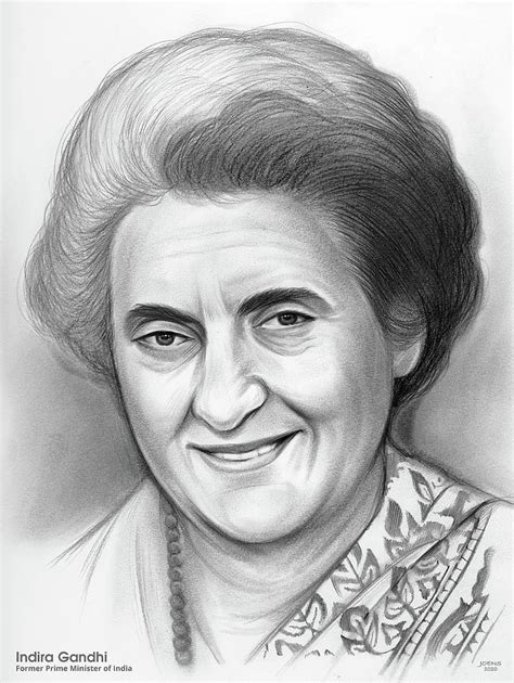 Indira Gandhi Drawing