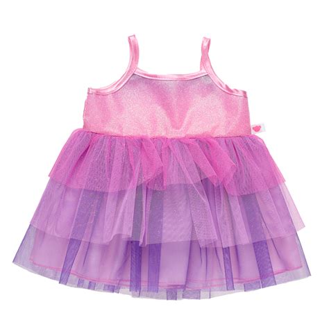 Pink Purple Glitter Dress – Build A Bear