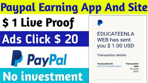 New PayPal Cash Earning App And Site Live Proof Paypal Earning Site