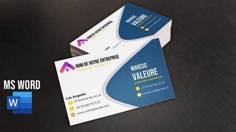 je vais faire la conception de votre carte de visite professionnelle