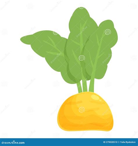 Ground Turnip Icon Cartoon Vector. Root Radish Stock Vector