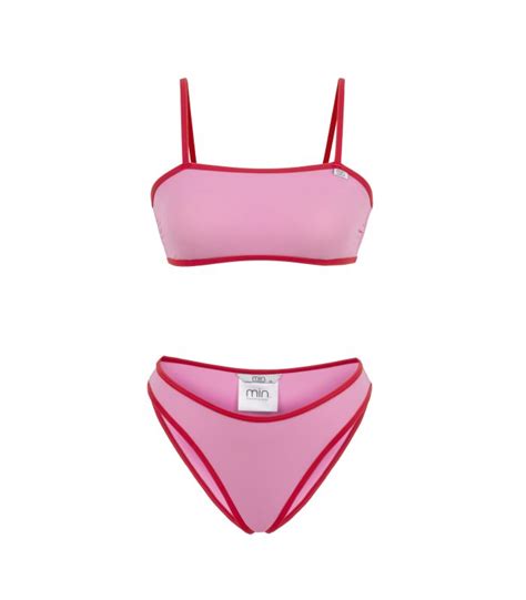 Everywhere Pembe Düz Bikini Takımı minswimwear