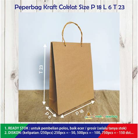 Jual Paperbag Kraft Coklat Polos Paper Bag Tas Kertas Tas Kertas