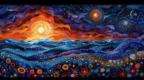 Aboriginal Dreamtime Art A Journey Through Culture Stock Photo Image