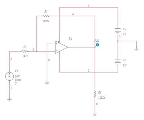 Rangkaian Op Amp Multisim Live