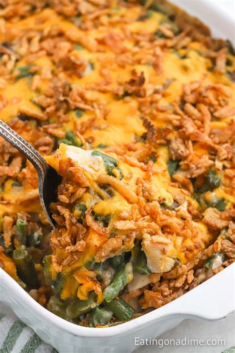 Chicken Green Bean Casserole - Eating on a Dime