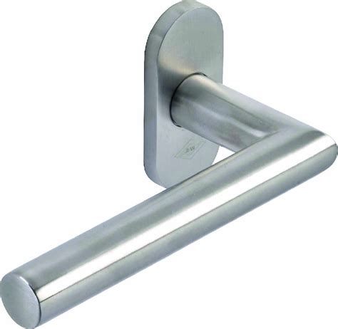 Poign E De Porte J Rox Mod Le Sur Rosace Carr De Mm Inox Bross