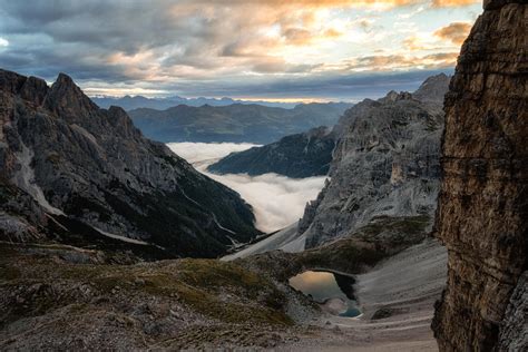 Summiting Monte Paterno Along The Via Ferrata Innerkofler In Tre Cime