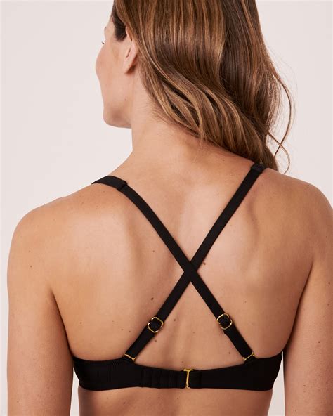 Haut De Bikini Triangle Plongeant RIB Noir La Vie En Rose