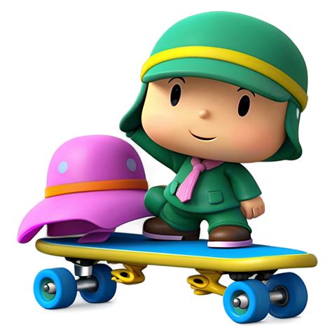 Download Pocoyo On A Skateboard Png 05232024