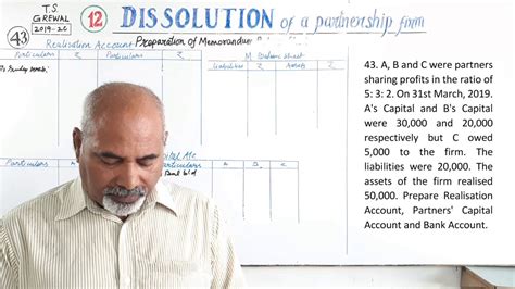 12 Preparation Of Memorandum Balance Sheet Class XII Dissolution