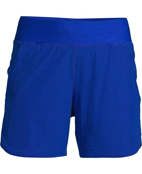 Lands' End Women's Plus Size 5" Quick Dry Elastic Waist Board Shorts ...