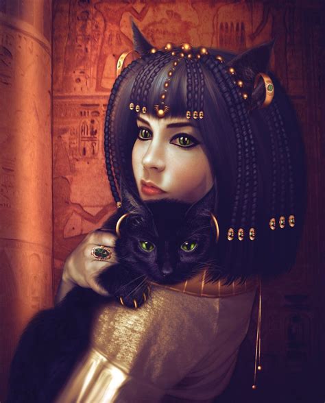 Diosa Bastet Arte Egiziana Dea Egizia Egiziano