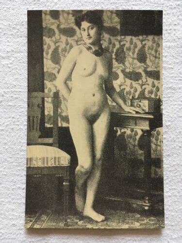 Vintage Nude Lady Risque Naked French Edwardian Lady Postcard Carte