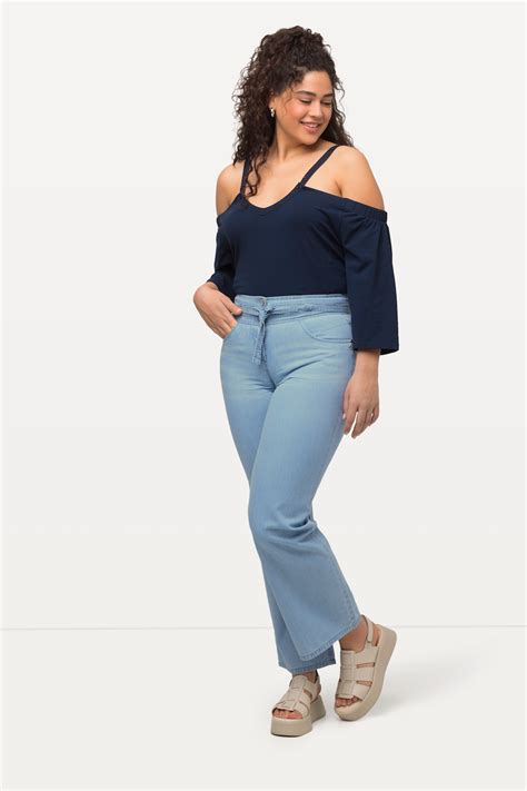 Soft Denim Wide Leg Jeans Plus Sizes Ulla Popken