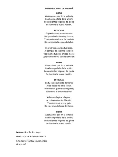 Himno Nacional de Panamá | PDF