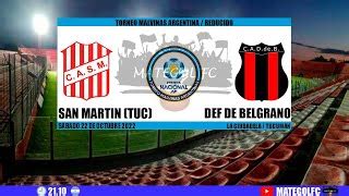 SAN MARTIN DE TUCUMAN VS DEF DE BELGRANO REDUCIDO PRIMERA NACIONAL