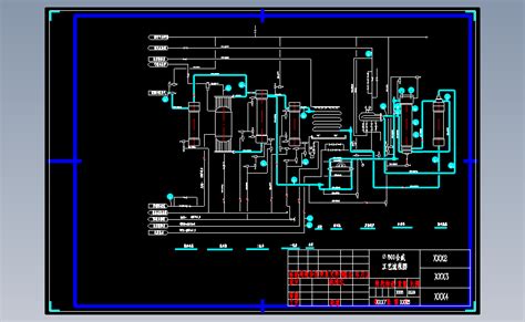 氨合成工艺流程图autocad 2004模型图纸下载 懒石网