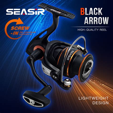 Seasir Black Arrow Spinning Fishing Reel Bb Metal Main Gear Smoother