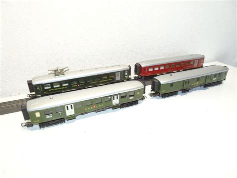 4 Märklin Personenwagen Blech SBB 4015 4016 u a HO 4 Kaufen auf