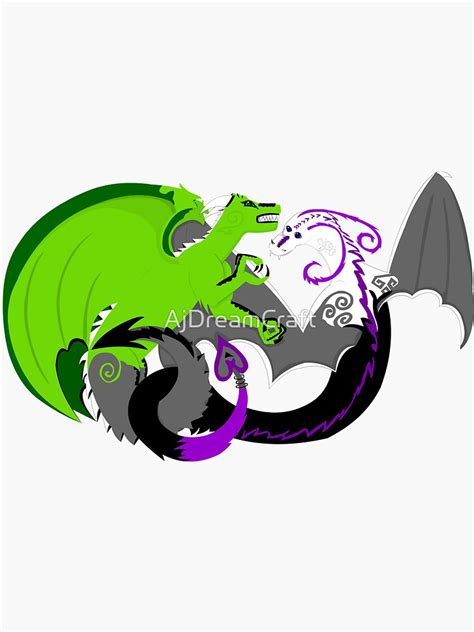 Aro Ace Dragons Sticker By Ajdreamcraft Redbubble