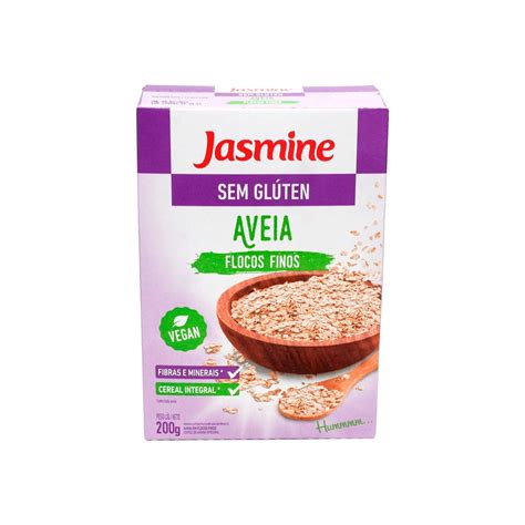 Aveia Flocos Finos Integral Fibras Vegano Jasmine 200g No Shoptime