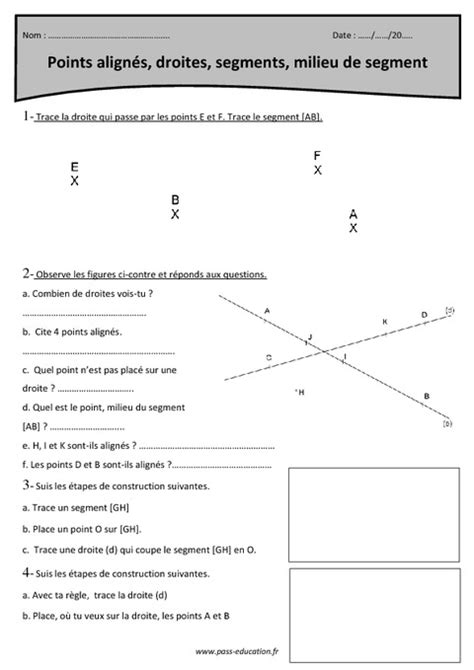 Milieu De Segment Points Align S Segments Et Droites Cm R Visions