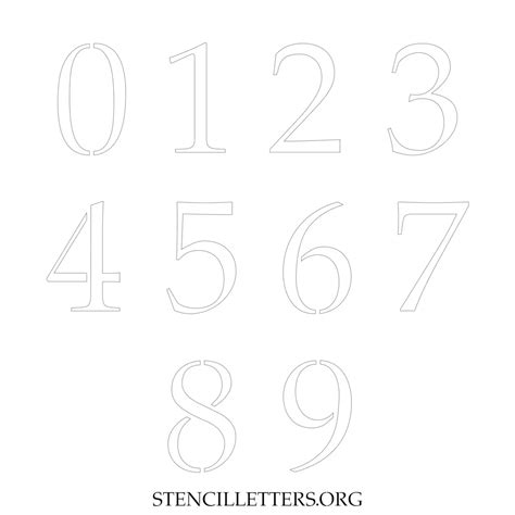 4 Inch to 10 Inch Printable Number Stencils - Stencil Letters Org