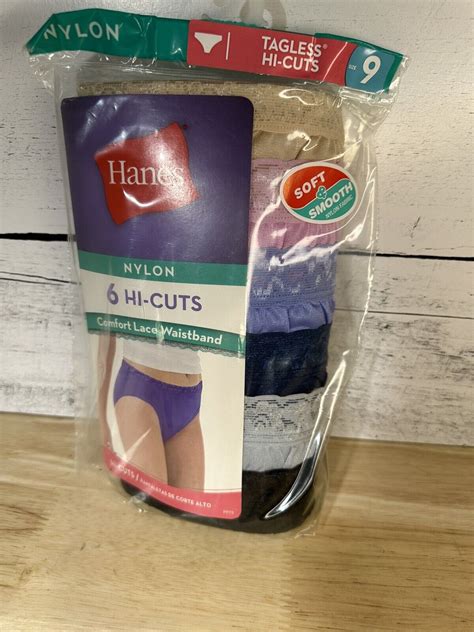 Hanes Nylon Brief Womens Panties Assorted Colors Size 7 Pack Of 6