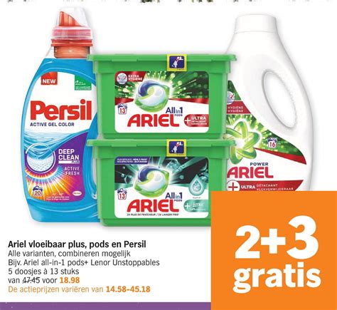 Ariel Vloeibaar Plus Pods En Persil Aanbieding Bij Albert Heijn