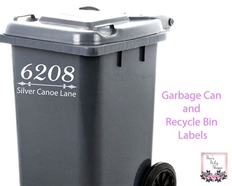 Custom Garbage Bin Labels Trash Can Decals Recycle Bin Stickers