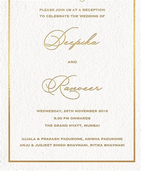 Ranveer Singh, Deepika Padukone wedding date, card, venue and more: All ...