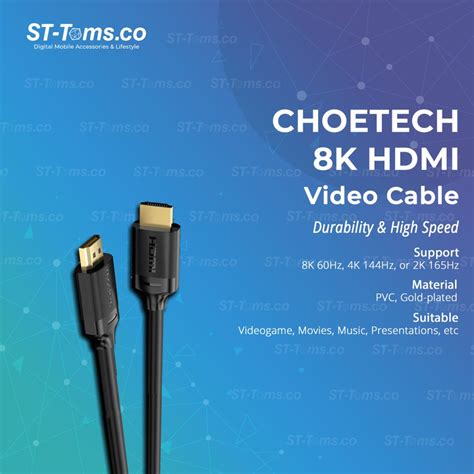 Jual Choetech K Hdmi Pvc Gold Plated Hdmi Cable K K P Tv Monitor