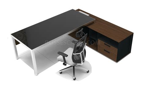 Office Desk In Glass And Steel Modern Office Tables Online Bossscabin