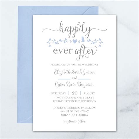 Blue Wedding Invitations Wedding Invitation Suite Engagement - Etsy