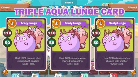 Triple Aqua Triple Lunge Card Axie Infinity Gameplay Top 55 AC005