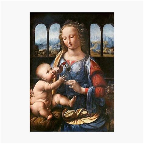 Leonardo da Vincis berühmtes Gemälde Madonna mit der Nelke 1478