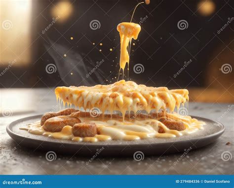 Illustration Of Melted And Splashed Cheese Cream Element Pouring