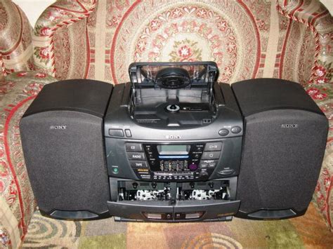 Sony Dual Cassette CD Player AM/FM Stereo Boombox CFD-ZW160 Central ...