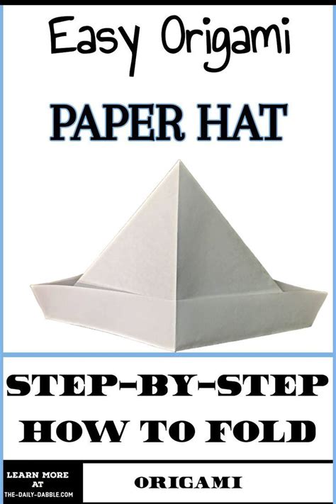 Origami Paper Hat In Paper Hat Origami Hat Paper Hat Diy