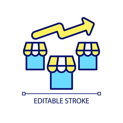 ícone de cor rgb de negócios em expansão. desenvolvimento da empresa