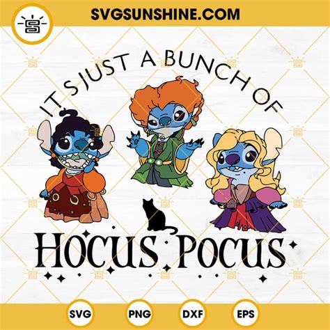 It S Just A Bunch Of Hocus Pocus Stitch Svg Stitch Sanderson Sister